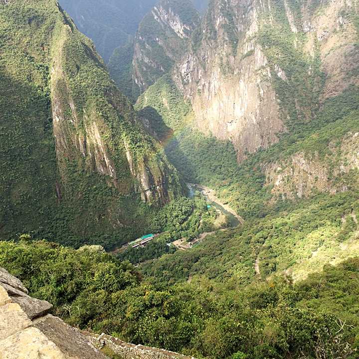 Rainbow Seen from the Ruins of Machu Picchu