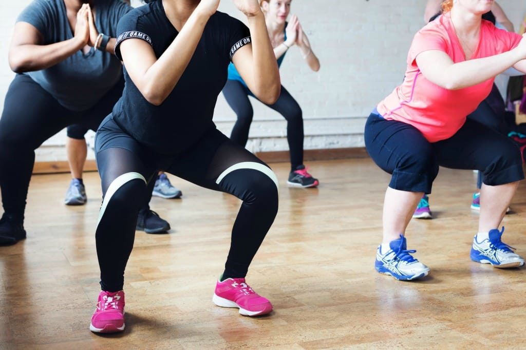 woman doing squats