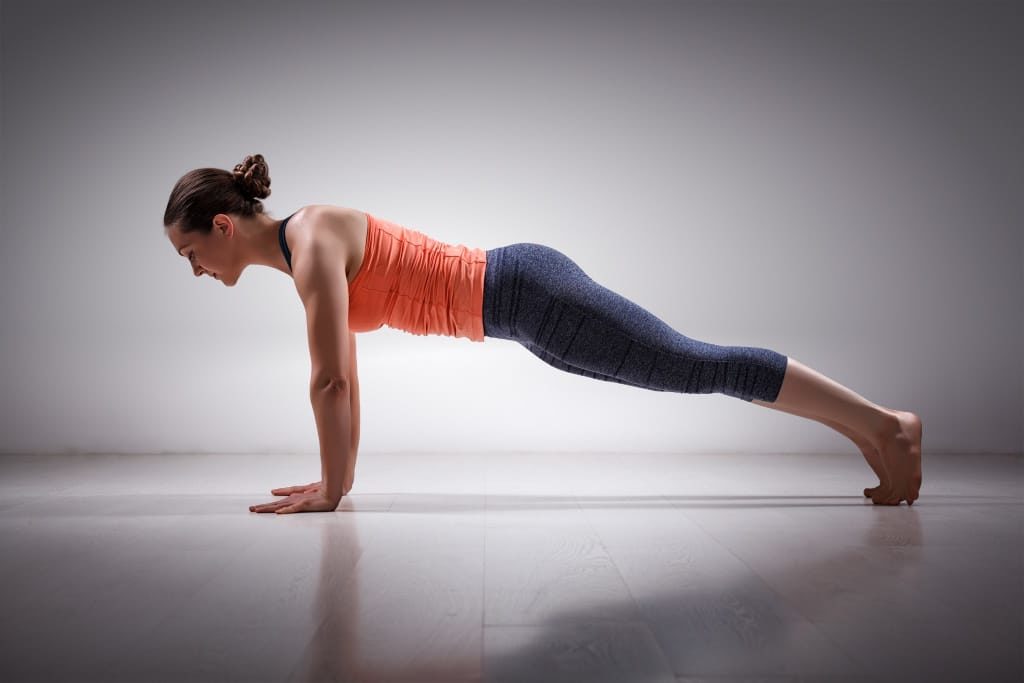 woman in plank pose