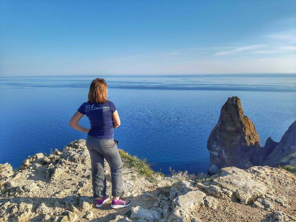 woman hiking